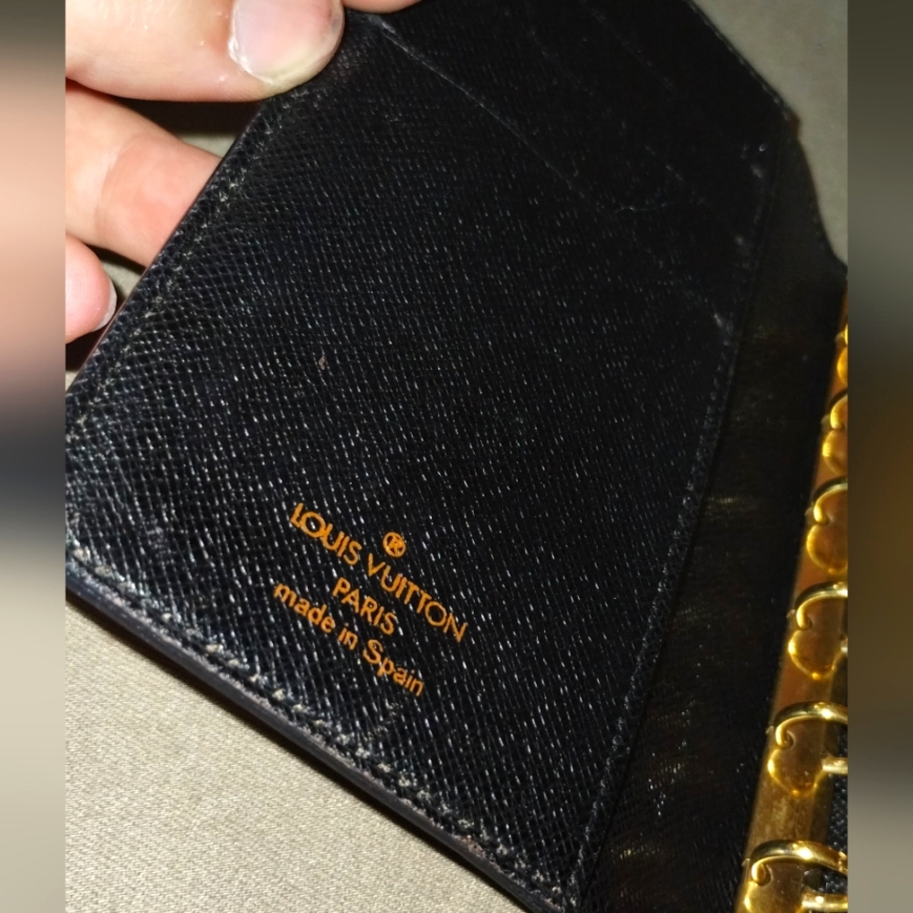 LOUIS VUITTON BLUE EPI LEATHER PLANNER/POCKETBOOK/ORGANIZER 6" x 4" ~ AUTHENTIC - Picture 11 of 12